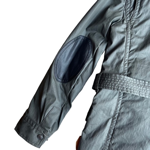 COACH Women’s Size XS Belted Olive Green Mid Length Trench Coat jacket - Picture 7 of 10